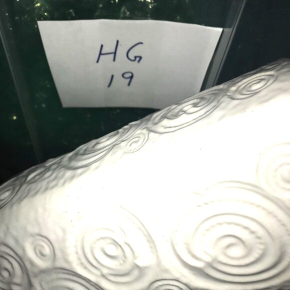 Mid-Century Modern White Ceramic Vase With Swirl Pattern Made In Germany 10.5" T - Picture 7 of 7